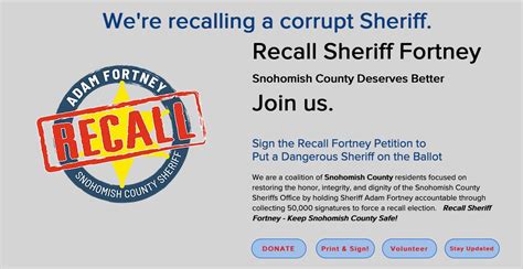 Recall Snohomish County Sheriff Adam Fortney