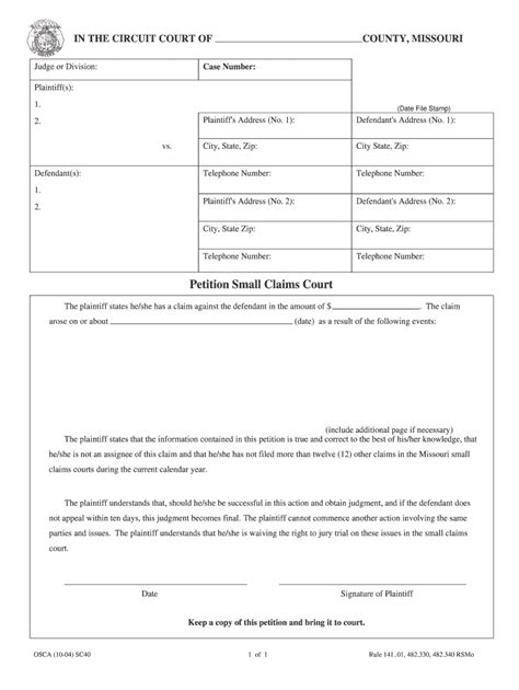 Circuit Court of Jackson County, Missouri Court Administrator's Form ...