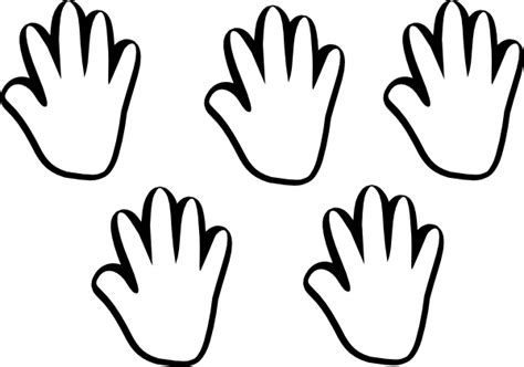 Handprint Template - Cliparts.co