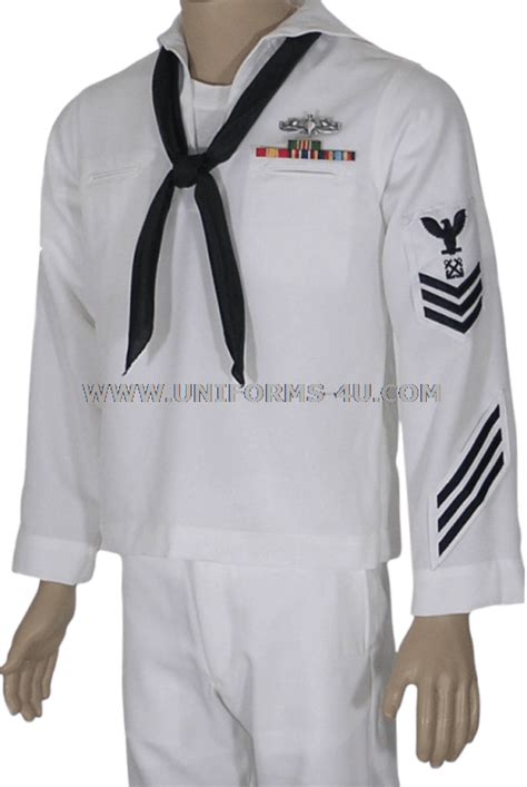 U.S. NAVY ENLISTED SERVICE DRESS WHITE UNIFORM (E1 - E6)