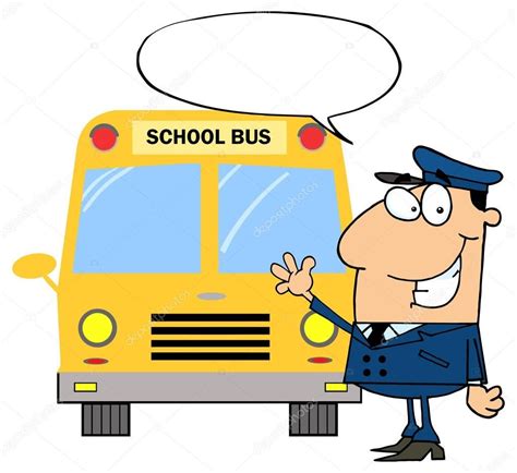 Cartoon school bus driver — Stock Vector © HitToon #61082353 | Cartoon ...