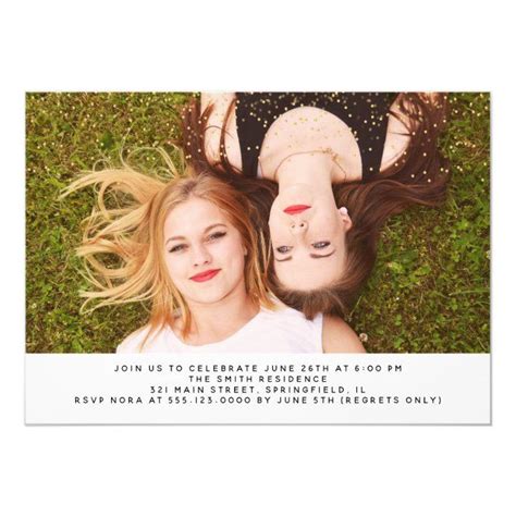 Twins Graduation Photo Invitation | Zazzle | Photo graduation ...