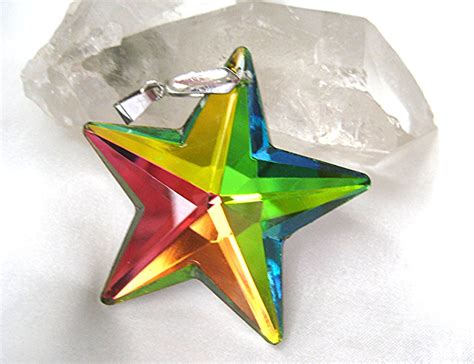 Wholesale rainbow crystal star pendant by WildThingsAdornments