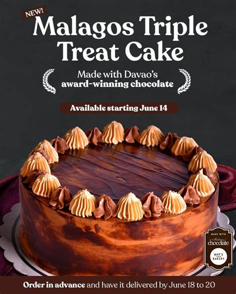 Max’s Corner Bakery Introduces New Cake Made with Award-Winning Malagos Chocolate in Time for ...