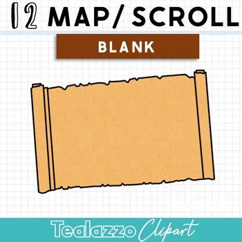 Blank Map Scroll Clipart - commercial use by Tealazzo Clipart | TpT