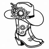 Cowboy Boots Coloring Pages To Print sketch template
