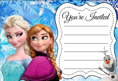 Disney Frozen Birthday Party Invitation Free Printable - Invitations Online