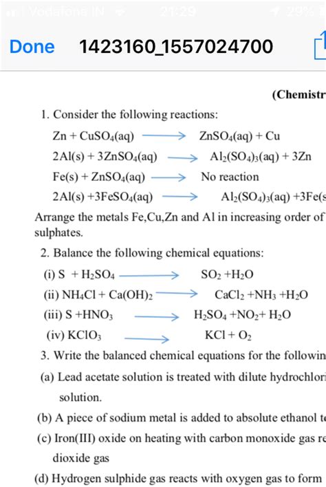 Give the product of following metal displacement reaction. Pb(s ...