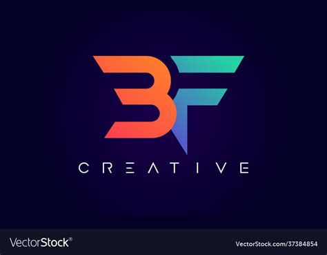 Bf logo letter design with modern creative Vector Image