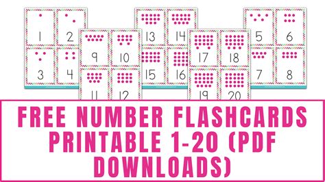 Free Number Flashcards Printable 1-20 (PDF Downloads)