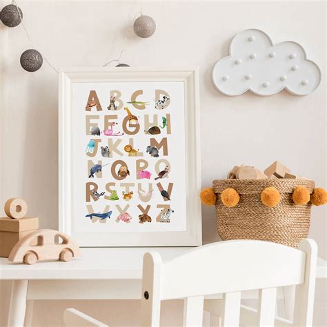 Animal Alphabet Nursery Decor By Little Doodle