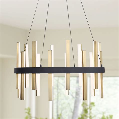 Modern Forms Harmonix Black & Aged Brass LED Chandelier 3000K 2425LM | PD-87924-BK/AB ...