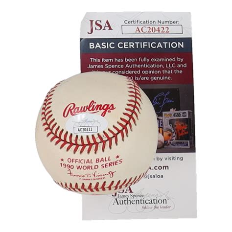 Jose Rijo Signed 1990 World Series Baseball with Multiple Career Stat Inscriptions (JSA ...