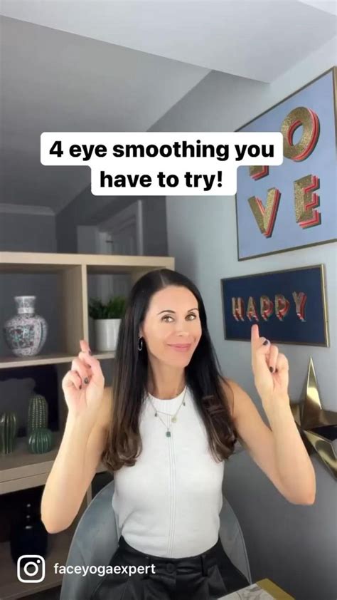 4 eye smoothing Face Yoga moves you have to try! 👁 | Face yoga, Under ...