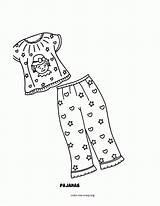 Pajama Day Coloring Sheets Pages sketch template