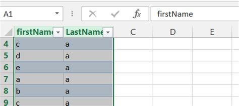 excel - Change the column label? e.g.: change column "A" to column "Name" - Stack Overflow