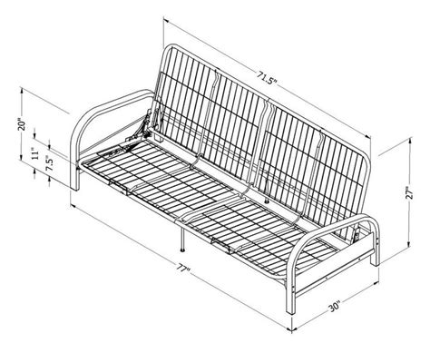 Mainstays Silver Metal Arm Futon Frame with Full Size Mattress, Multiple Colors - Walmart.com ...