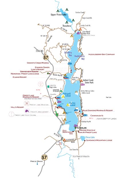 Map Of Priest Lake Idaho - Valley Zip Code Map