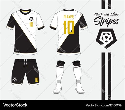 Soccer kit or football jersey template and logo Vector Image