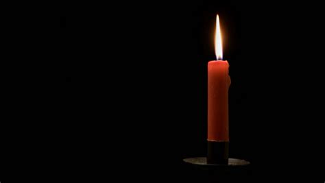 Continuous Loop Of A Burning Red Candle On A Black Background. Stock Footage Video 33170 ...