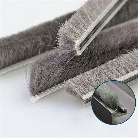 10M Hairy Seal Brush Pile Window Sliding Door Weather Strip Draught Excluder | eBay