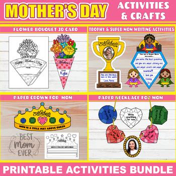 Mother's Day Crafts & Activities Bundle | Gift for Mom or Bulletin Board