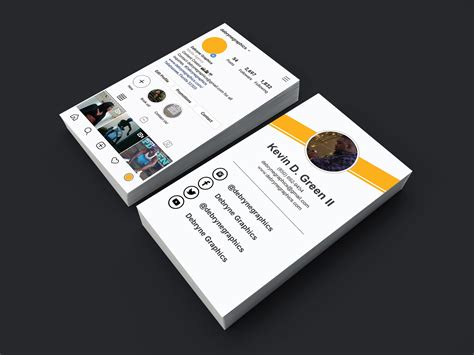 Instagram Business Card Template PSD - Debryne Graphics