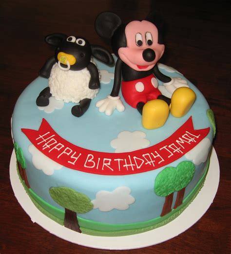 Let Them Eat Cake: Timmy the Sheep with Mickey Mouse cake