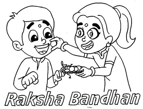 Raksha Bandhan coloring page - Download, Print or Color Online for Free