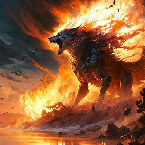 ArtStation - Firestorm Wolf