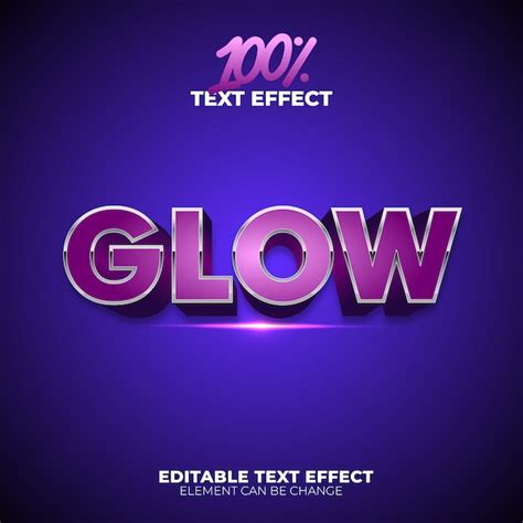 Premium Vector | Glow text effect