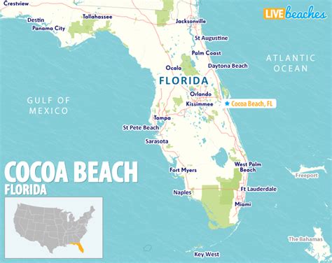 Map Of Florida Cocoa Beach - Willi Julienne