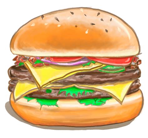 Cheeseburger Drawing at PaintingValley.com | Explore collection of Cheeseburger Drawing