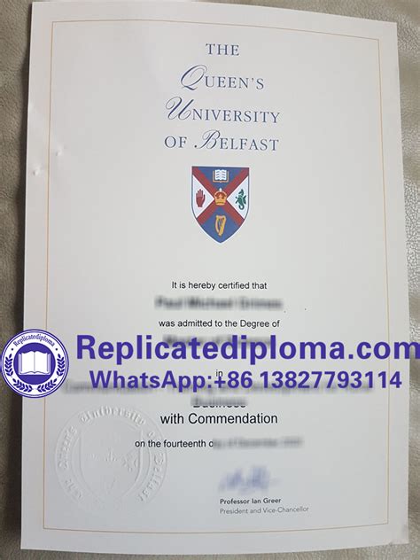 Find Queen's University Belfast diploma HD sample, order QUB degree ...