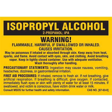 Isopropyl Alcohol Warning Label Labels Ideas | My XXX Hot Girl