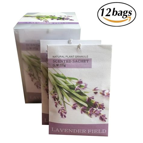 Pack of 12 Moth Repellent Sachets With Natural Lavender Anti Moth for Closets Clothes Freshener ...