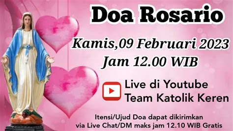 Doa Rosario 09 Februari 2023 - Peristiwa Terang - Hari Kamis Pekan Biasa V - YouTube