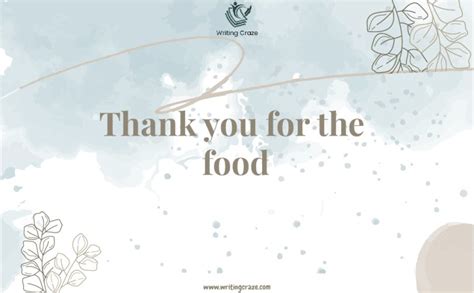 99+ Delectable Thank You for the Food that Leave a Lasting Flavor