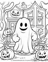 Coloring Ghost Pages Print Halloween Preschool Drawing Template  sketch template