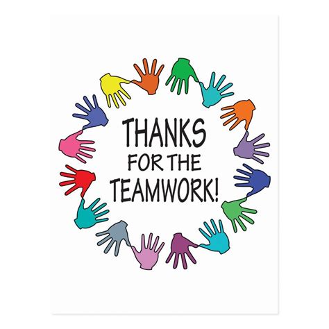 Thanks for the Teamwork appreciation card | Zazzle | Team appreciation ...