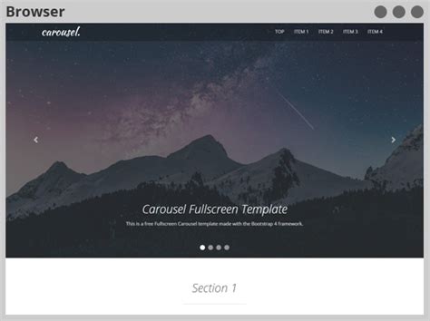 Bootstrap 4 Carousel Fullscreen: How To + Template | AZMIND