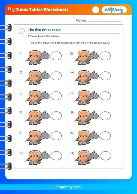 Free & Printable 5 Times Tables Worksheets for Kids [PDFs]