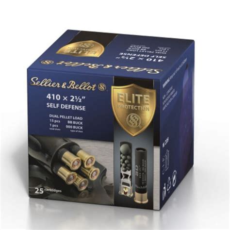 Sellier & Bellot 410 Bore Ammunition SB410SDA 2-1/2" Dual Pellet Load ...