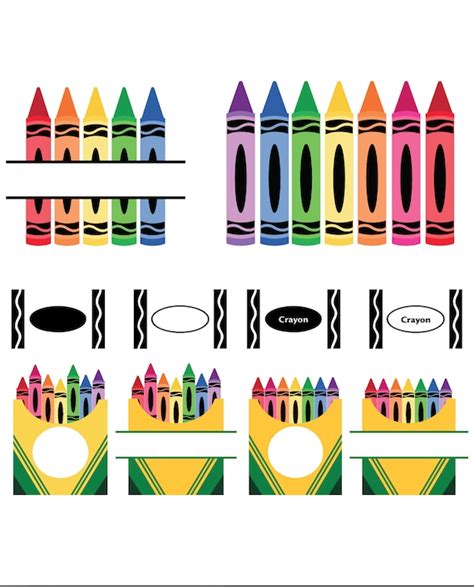 Crayon SVG Files for Cricut / Crayon Svg / Crayon Png / Crayon - Etsy