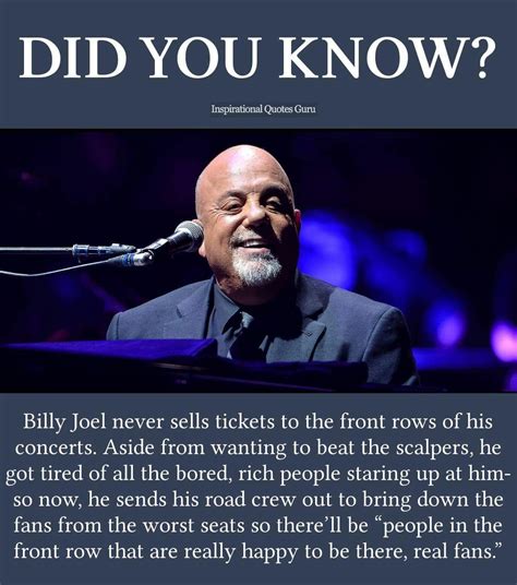 billy joel | Billy joel, Inspirational quotes, Fun facts