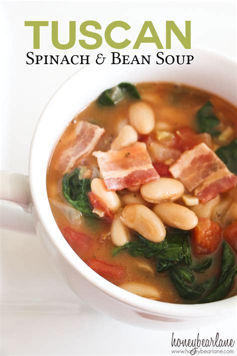 Tuscan Spinach and Bean Soup - Honeybear Lane