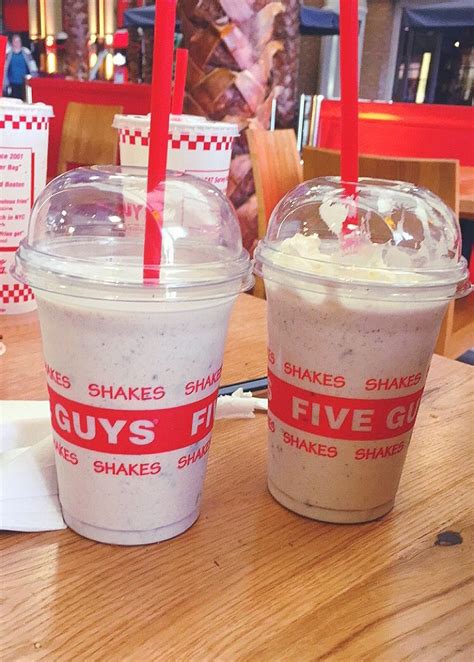 Five guys milkshakes www.FiveGuys.com | Yummy snacks, Vegetarian foodie, Food lover