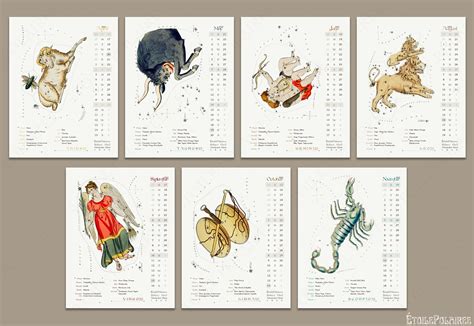 Astrology Calendar 2023 Printable / Digital Download Monthly - Etsy