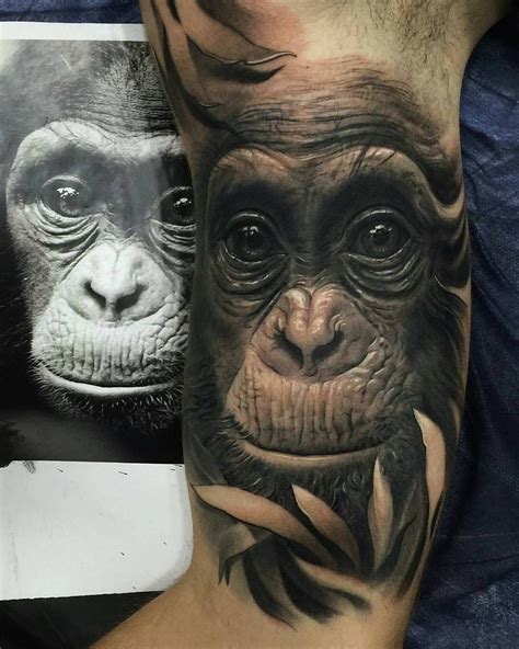 from @fred_tattoo - The Monkey #Free #Wild | Monkey tattoos, Jungle tattoo, Animal sleeve tattoo