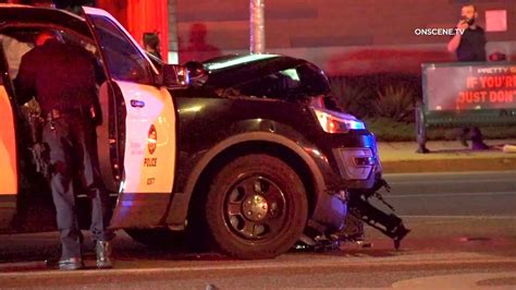 LAPD Officer Involved Crash Sends 2 To The Hospital | Los Angeles - YouTube